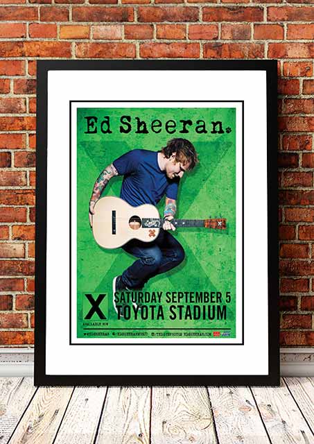 Ed Sheeran ‘Toyota Stadium’ Dallas, USA Concert Poster 2018 – Framed A3 Print